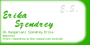 erika szendrey business card